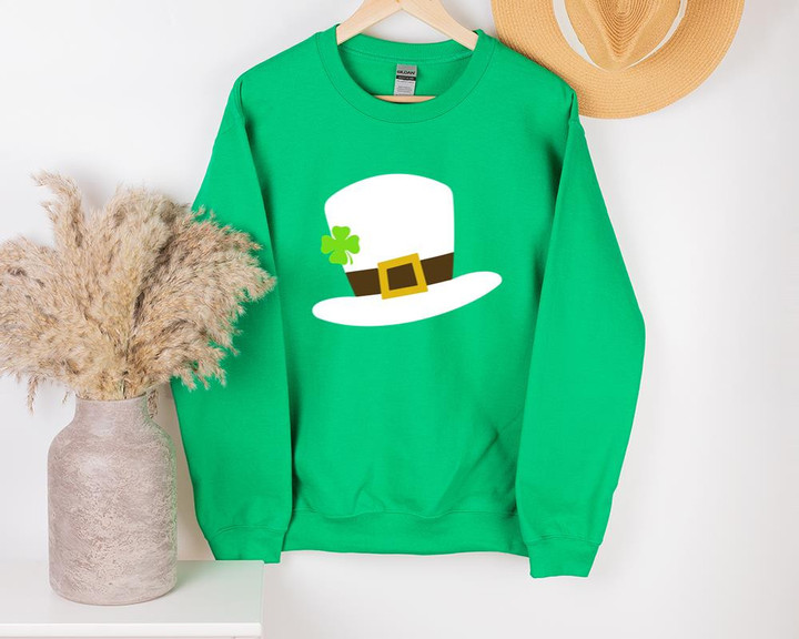 St Patrick_s Day Shirts, Shamrock Irish Hat 2ST-100WU Sweatshirt