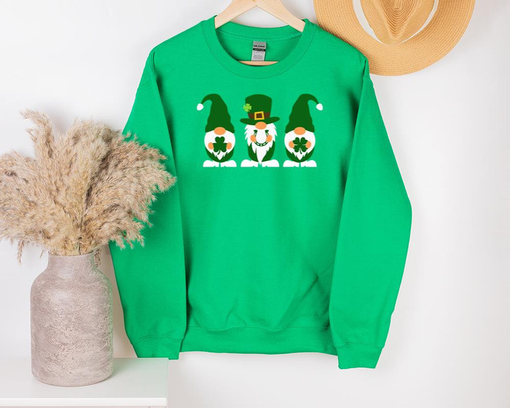 St Patrick_s Day Shirts, Shamrock Irish,Patricks Day Gnomes Shirt 2ST-59wU Sweatshirt