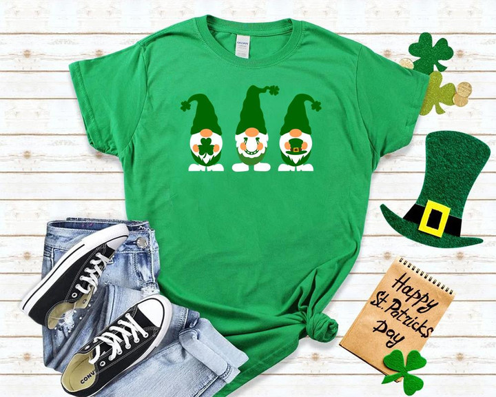 St Patrick_s Day Shirts, Shamrock Irish,Patricks Day Gnomes Shirt 2ST-58w T-Shirt