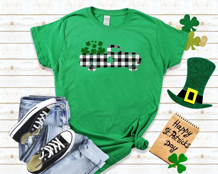 St Patrick_s Day Shirts, Shamrock Irish Shirt,Patricks Vintage Truck Shirt 2ST-61 W T-Shirt
