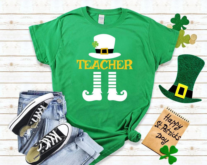 Happy St. Patricks Day Shirt, Shamrock Irish Shirt, Teacher 2ST-36W T-Shirt