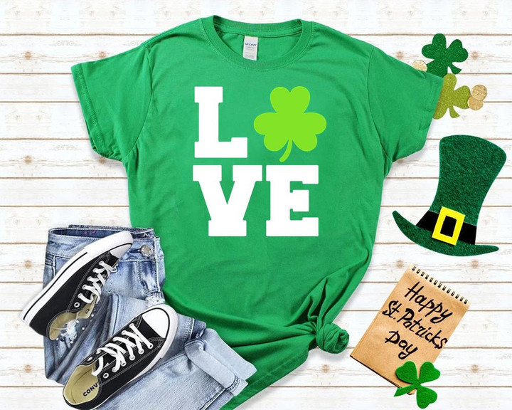 St Patrick_s Day Shirts, Love Clover 2ST-27W T-Shirt