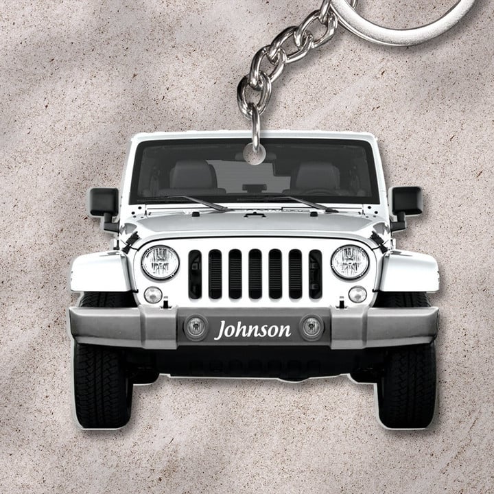 Jeep 2D Keychain - Best Gift For Jp Lovers, Jeep Personalized Acrylic 2D Keychain