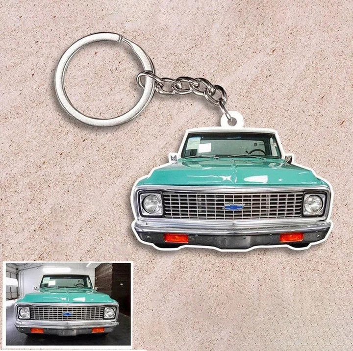 Muscle Owners, Personalized Pickup Truck Flat 2D Keychains, Cool Gifts For Car Guys, Car Lovers