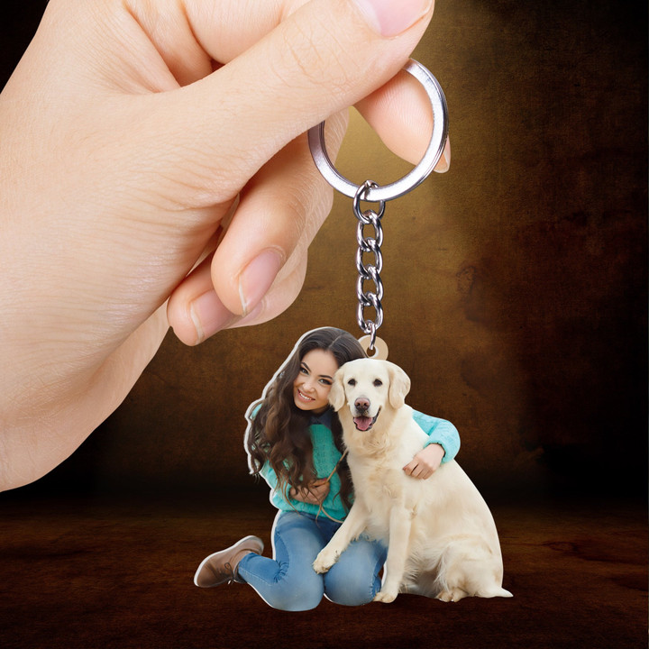 Personalized Dog 2D Keychain, Custom Photo Your Dog Flat Acrylic 2D Keychain