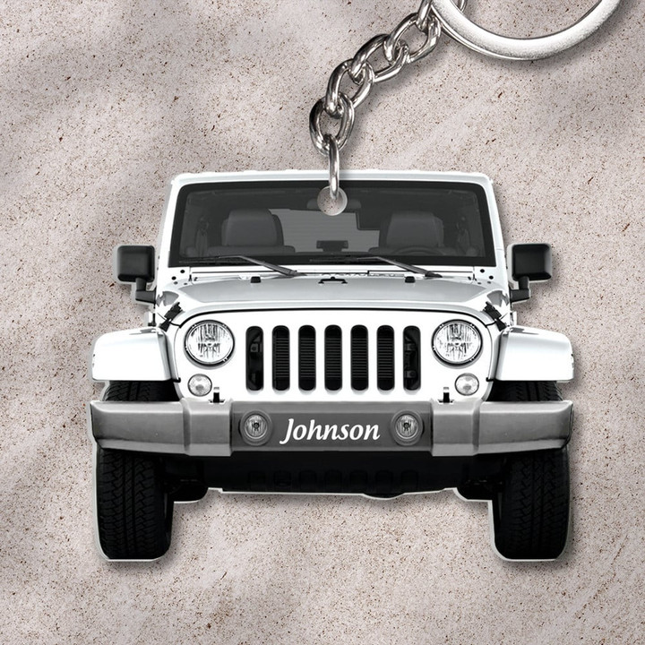 Jeep Keychain - Best Gift For Jp Lovers, Jeep Personalized Acrylic Keychain, 2D Flat Keychain