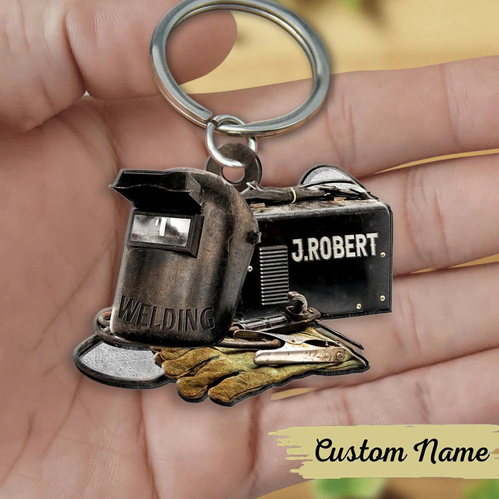 Welder Personalized Acrylic 2D Keychain - Welding Supplies - Father's Day Gift, Gift For Dad