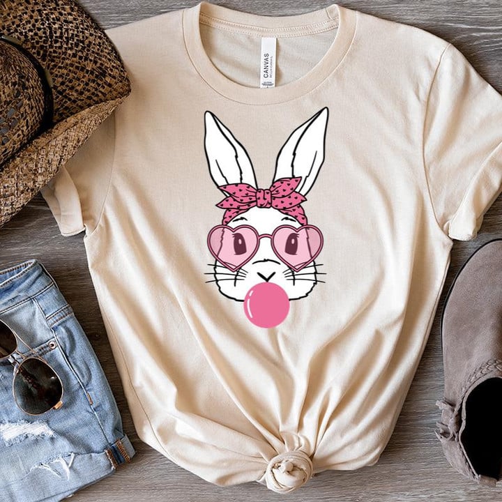 Pink Tie Dye Bunny Easter Shirt T-Shirt