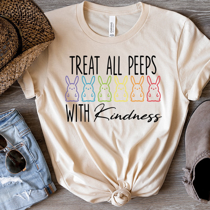 Treat All Peeps With Kindness Easter Bunny T-Shirt