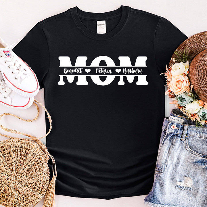 Custom Mom Shirt With Kids Names, Names Mom Shirt, Mothers Day Shirt, Custom Gift For Mom
