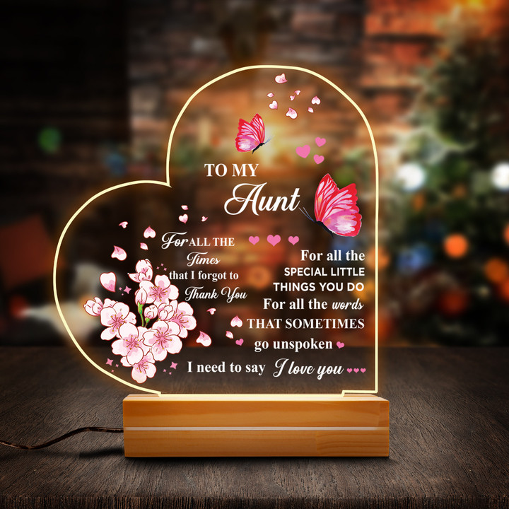 Aunt Gifts From Niece Nephew I Need To Say Love You Acrylic Night Light Gifts For Aunt Best Aunt Ever Gifts