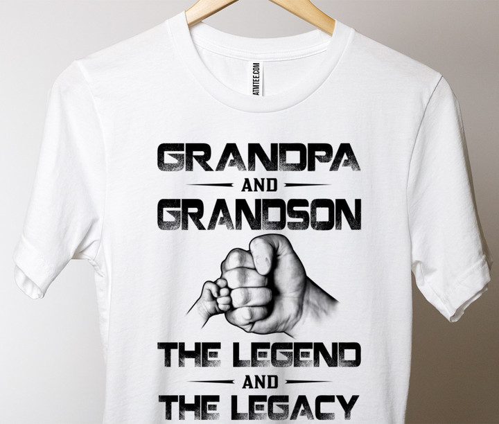 Grandpa And Grandson The Legend And The Legacy Father's Day Gift For Grandpa T-Shirt