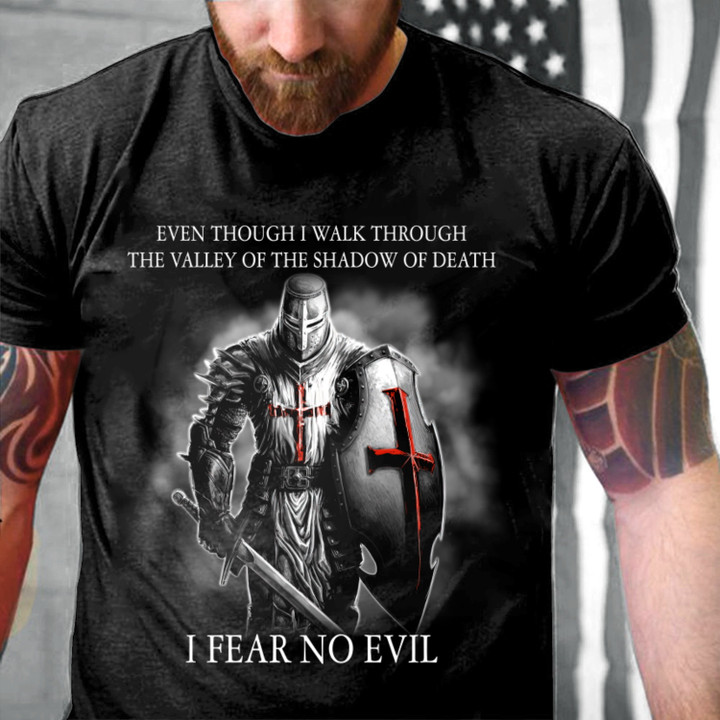 When God Is Warriors Go Down On Their Knees God Warrior For Christian T-Shirt, Knight Templar Shirt