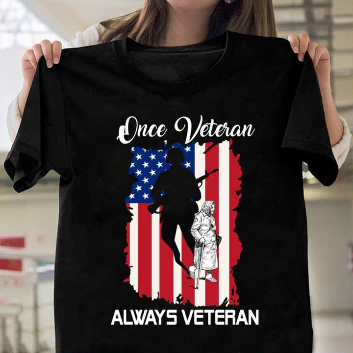 Woman Veteran Once Veteran Always Veteran Unisex T-Shirt KM3105