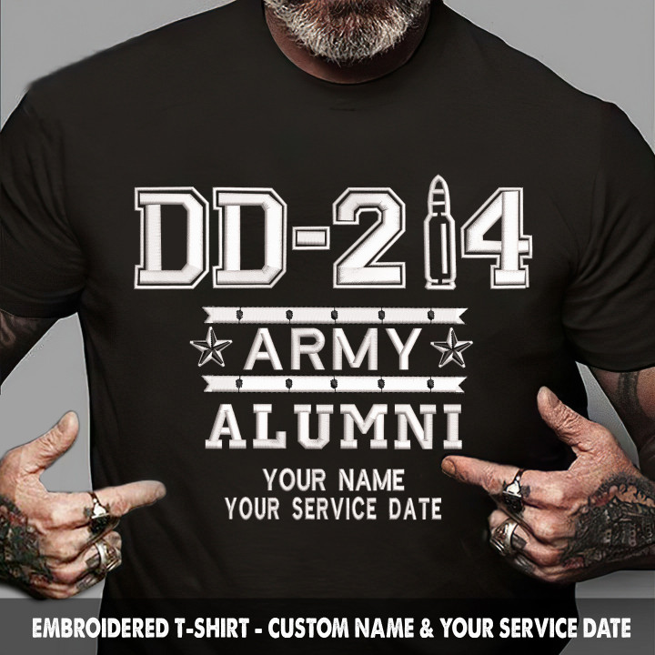 DD-214 ARMY Premium Tshirt Embroidered Sweatshirt Hoodie Tad