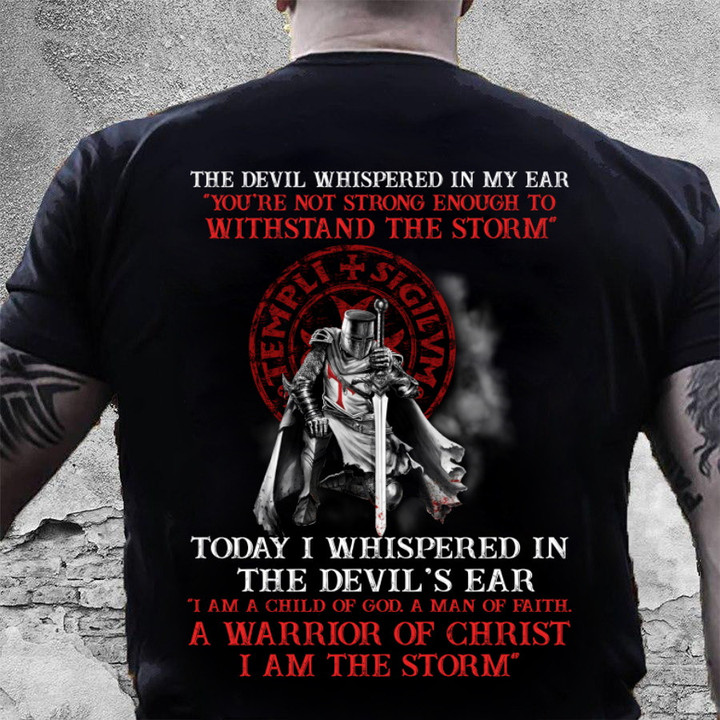 Christian Shirt, Knight Templar I Am A Child Of God A Warrior Of Christ T-Shirt NV29723