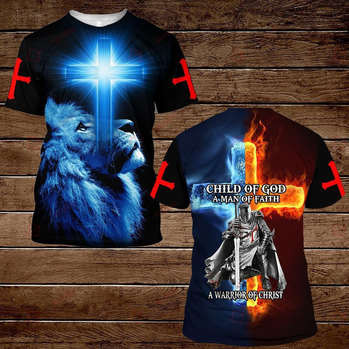Child Of God A Man Of Faith A Of Christ All Over Printed Shirts