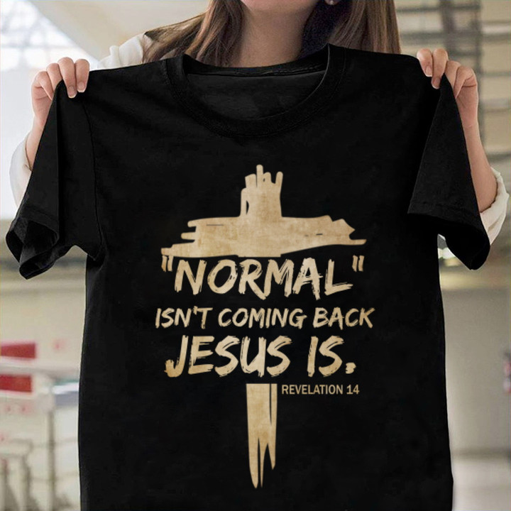 Christian Shirt, Normal Isn't Coming Back Jesus Is For Men Women T-Shirt NV8823