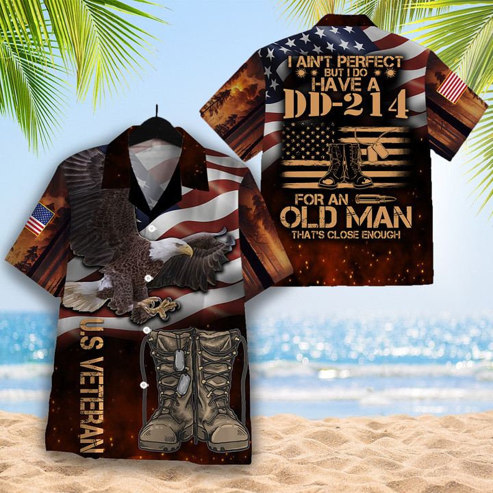 DD-214 Shirt I Ain't Perfect But I Do Have A DD-214 Hawaiian Shirt