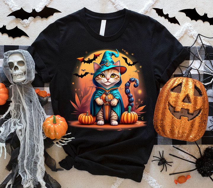 Sorcerer Kitten Halloween T-Shirt