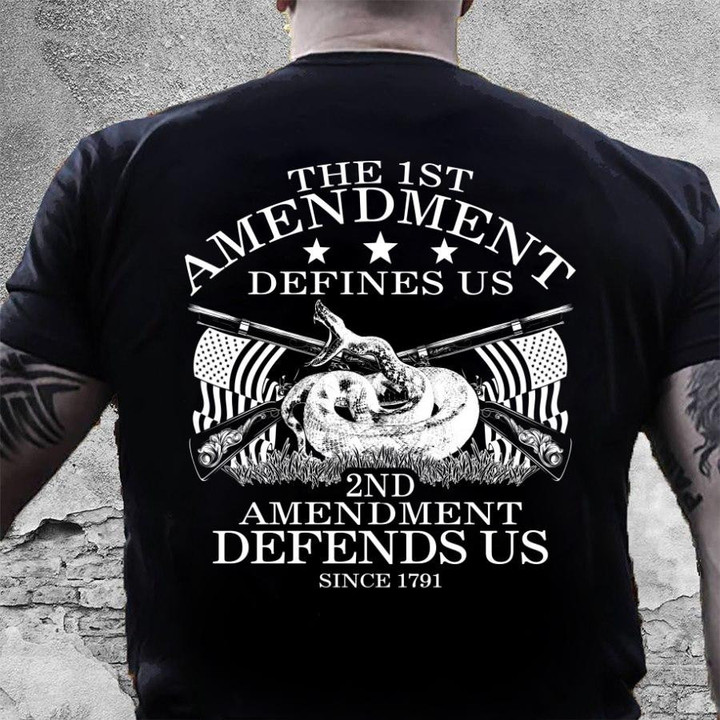 Veteran Shirt, Dad Shirt, Funny Shirt, The 1st Amendment and 2nd Amendment T-Shirt KM1606 - ATMTEE