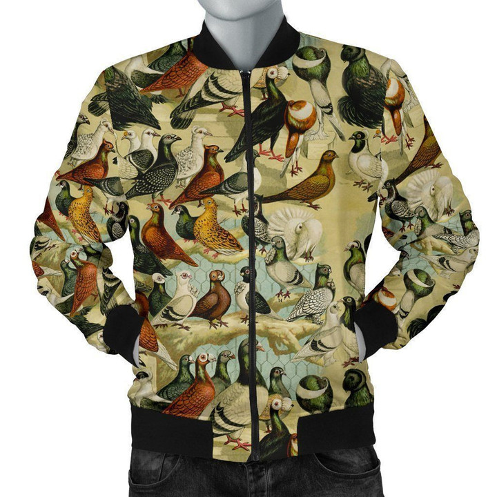 Pigeons Collection 3d Printed Unisex Bomber Jacket