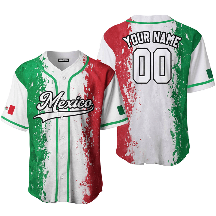 Mexico Colorful White Black Custom Name Baseball Jerseys For Men & Women