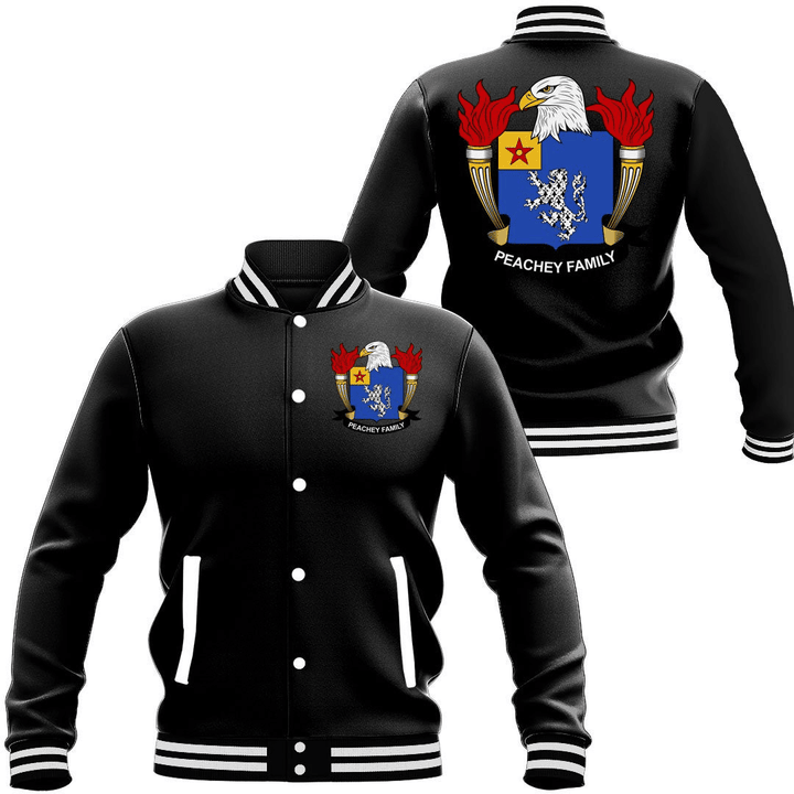 Peachey America Family Crest 3D Varsity Jacket