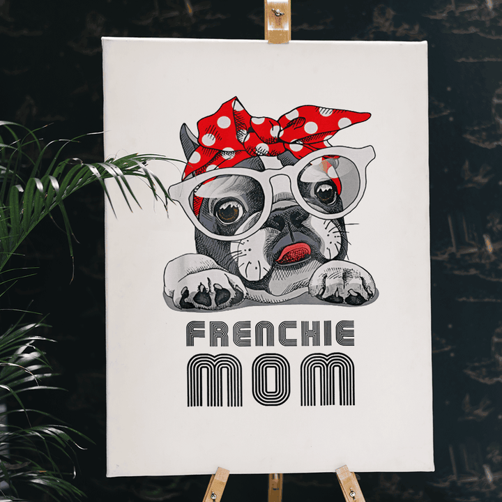 Cute Frenchie Mom Gift For Mommy Matte Canvas