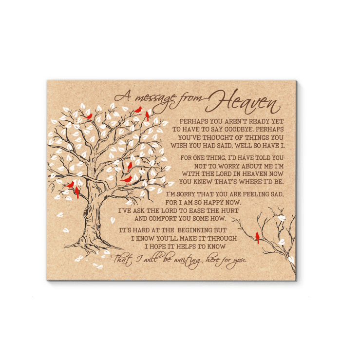 Cardinal A Message From Heaven Special Matte Canvas Gift