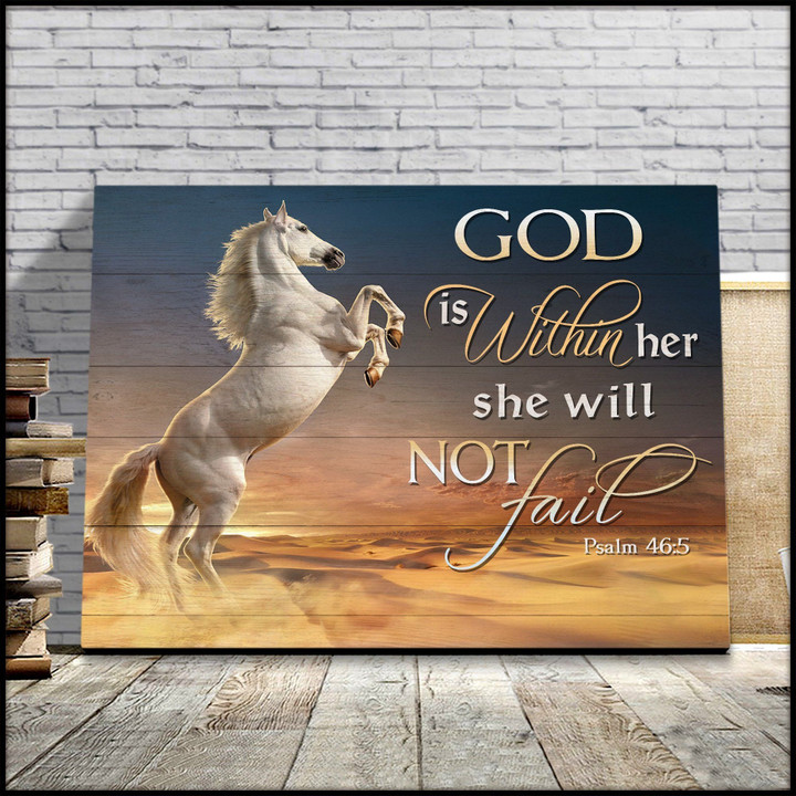 Horse God Is Within Her She Will Not Fail Special Matte Canvas