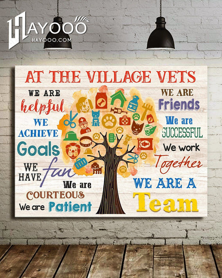 At The Village Vets - Matte Canvas - We Are A Team Ver.4