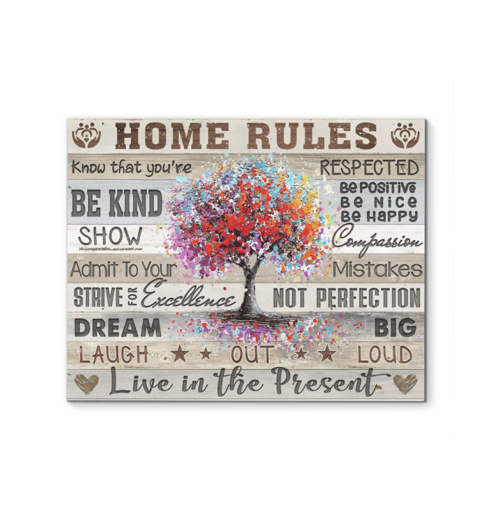 Home Rules Live In The Present Special Matte Canvas