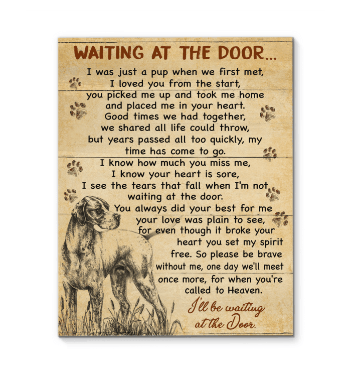 Waiting At The Door Trending Gift For Pointer Lovers Matte Canvas