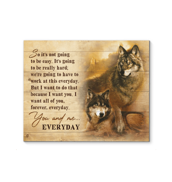 Wolf You And Me Everyday Special Matte Canvas Gift