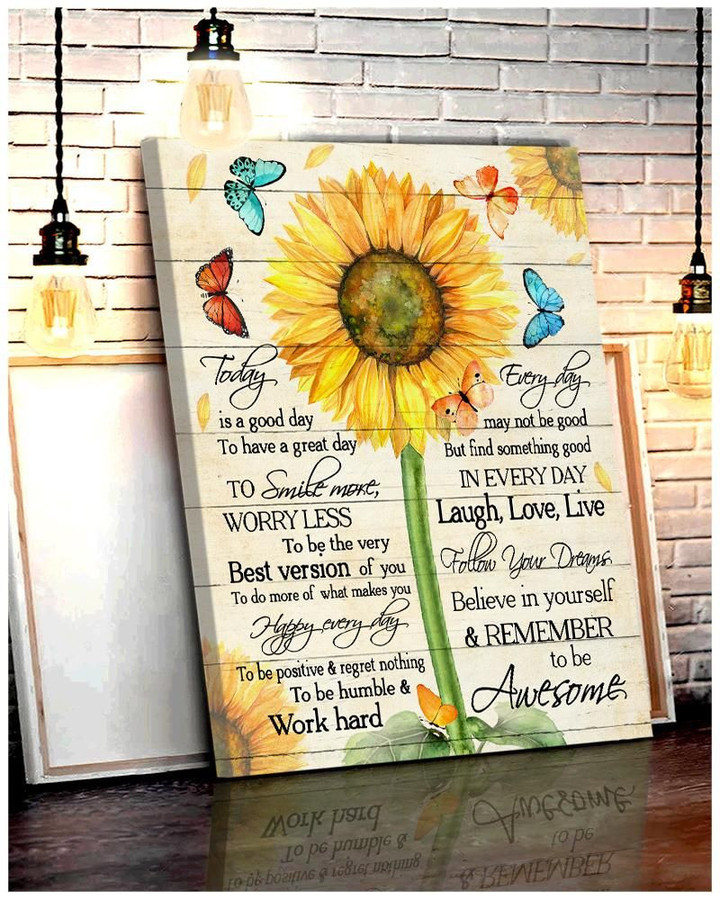 Butterfly Matte Canvas Remember To Be Awesome Giving People