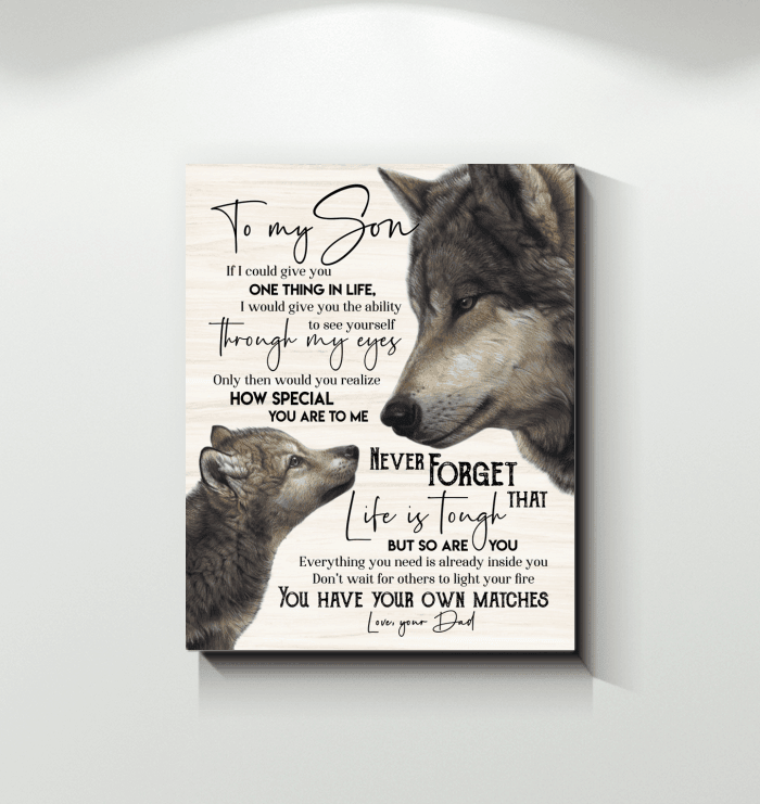 Wolf Special Matte Canvas Gift For Son How Special You Are