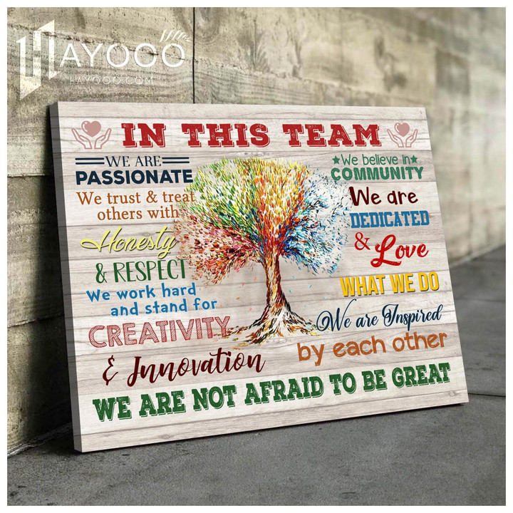 In This Team - Matte Canvas - We Are Not Afraid To Be Great Ver.5
