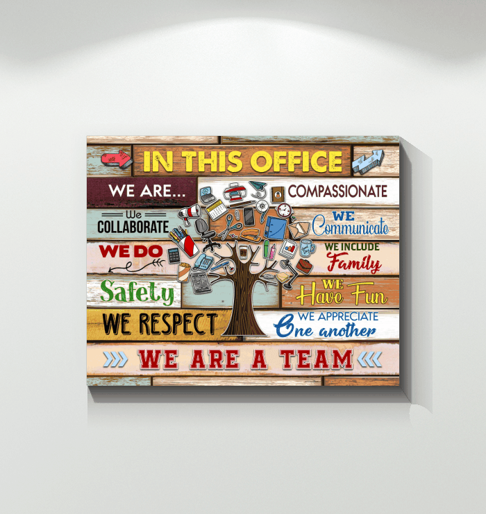 In This Office We Are A Team Unique Matte Canvas Gift