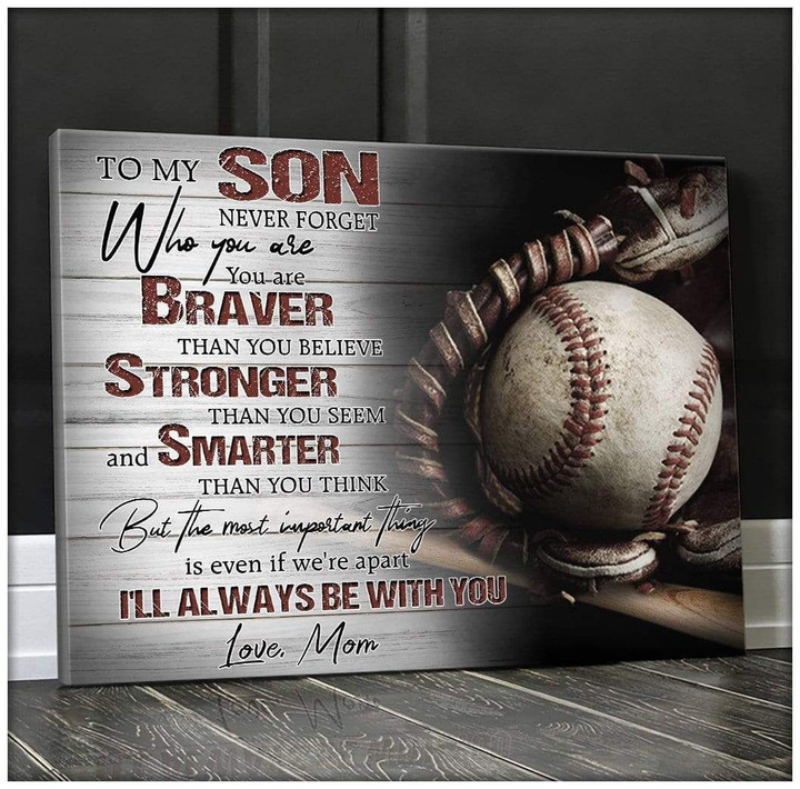 Baseball Matte Canvas Giving Son I'll Always Be With You