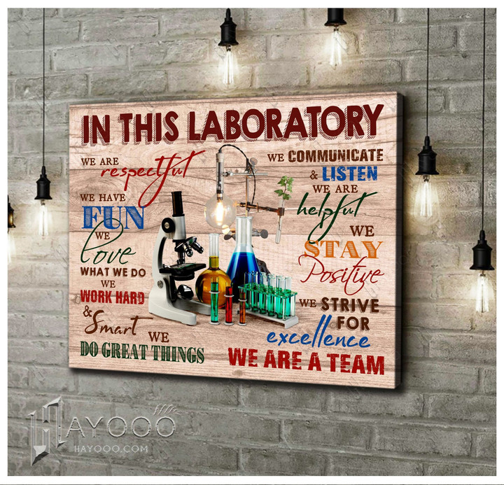 In This Laboratory We Love What We Do Unique Matte Canvas