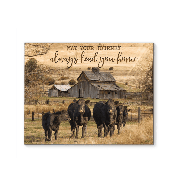 Cow May Your Journey Always Lead You Home Special Matte Canvas