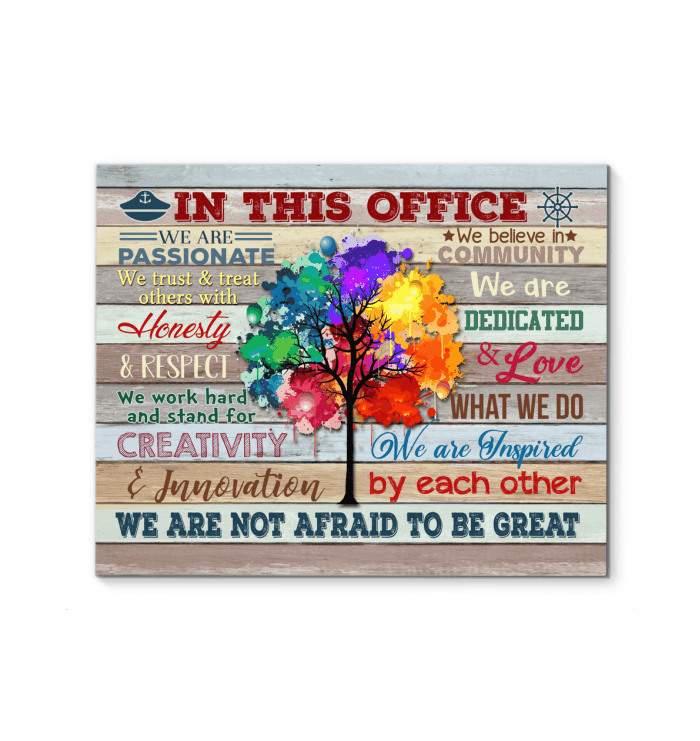 In This Office Love What We Do Unique Matte Canvas