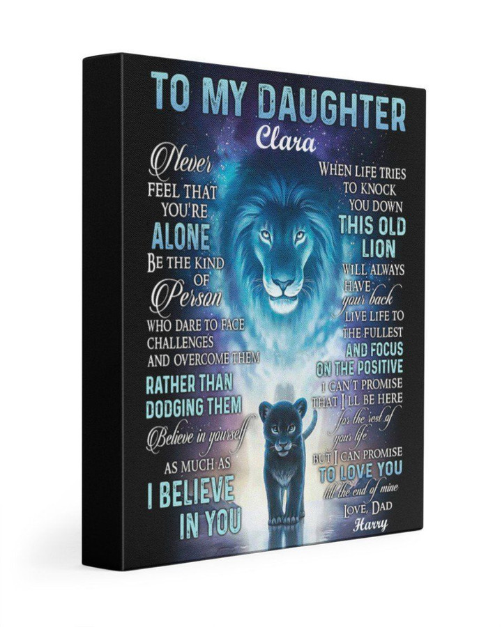 This Old Lion Will Always Have Your Back Lion Matte Canvas Gift For Daughter Matte Canvas