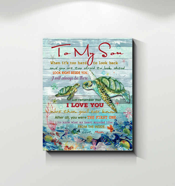 Turtle Matte Canvas Gift For Son Love You More Than You'll Ever Know