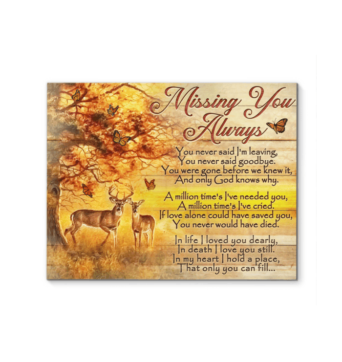 Buck And Doe Missing You Always Unique Matte Canvas Gift