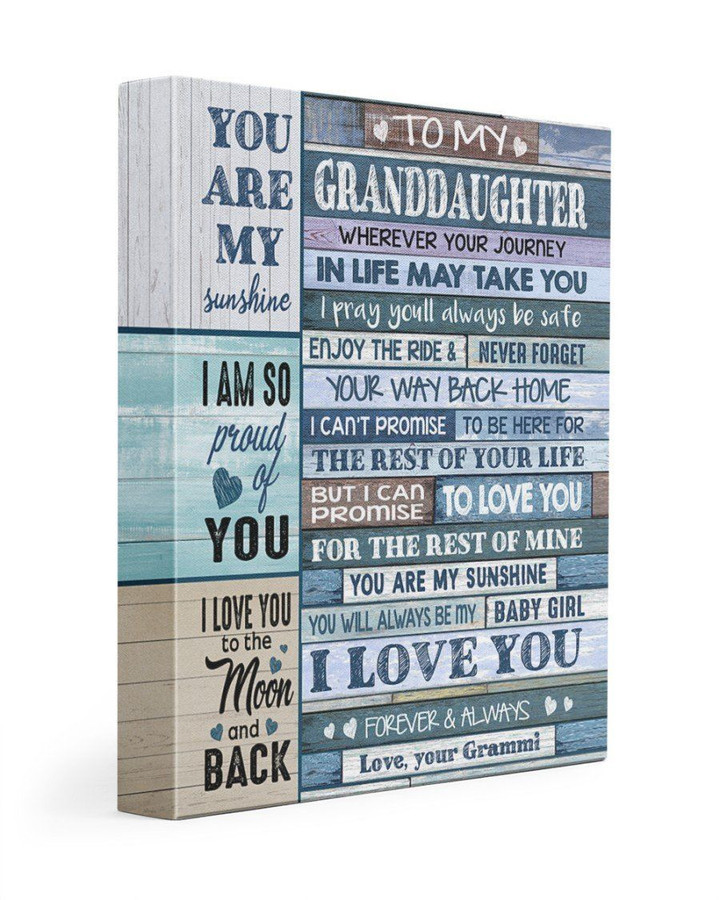 Grammi Gift To Granddaughter I Love You For The Rest Of My Life Gallery Wrapped Canvas Prints Matte Canvas