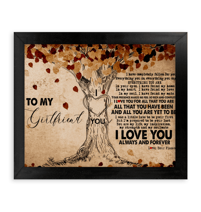I Love You Always And Forever Canvas Gift For Girlfriend Framed Matte Canvas