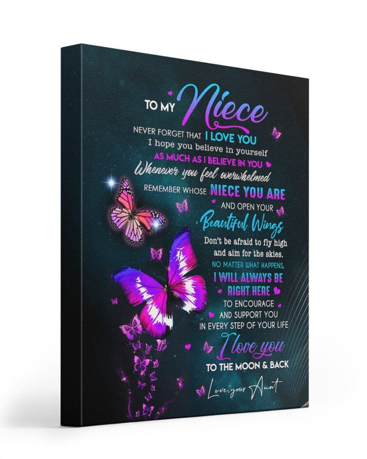 To My Niece Open Your Beautiful Wings Matte Canvas Matte Canvas