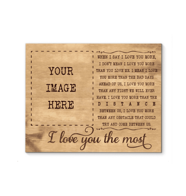 I Love You The Most Matte Canvas Personalized Name Gift